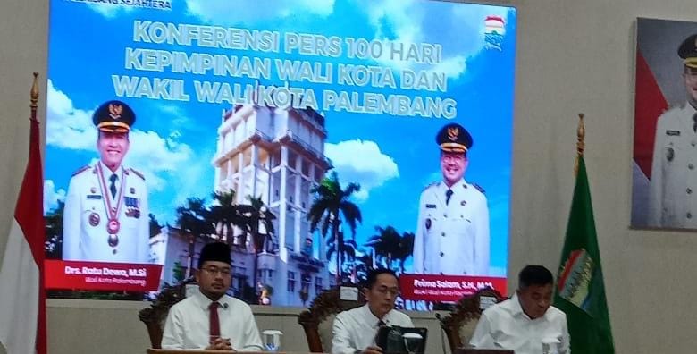 Konferensi Pers 100 Hari Kepimpinan Walikota Dan Wakil Walikota Palembang Tahun 2025