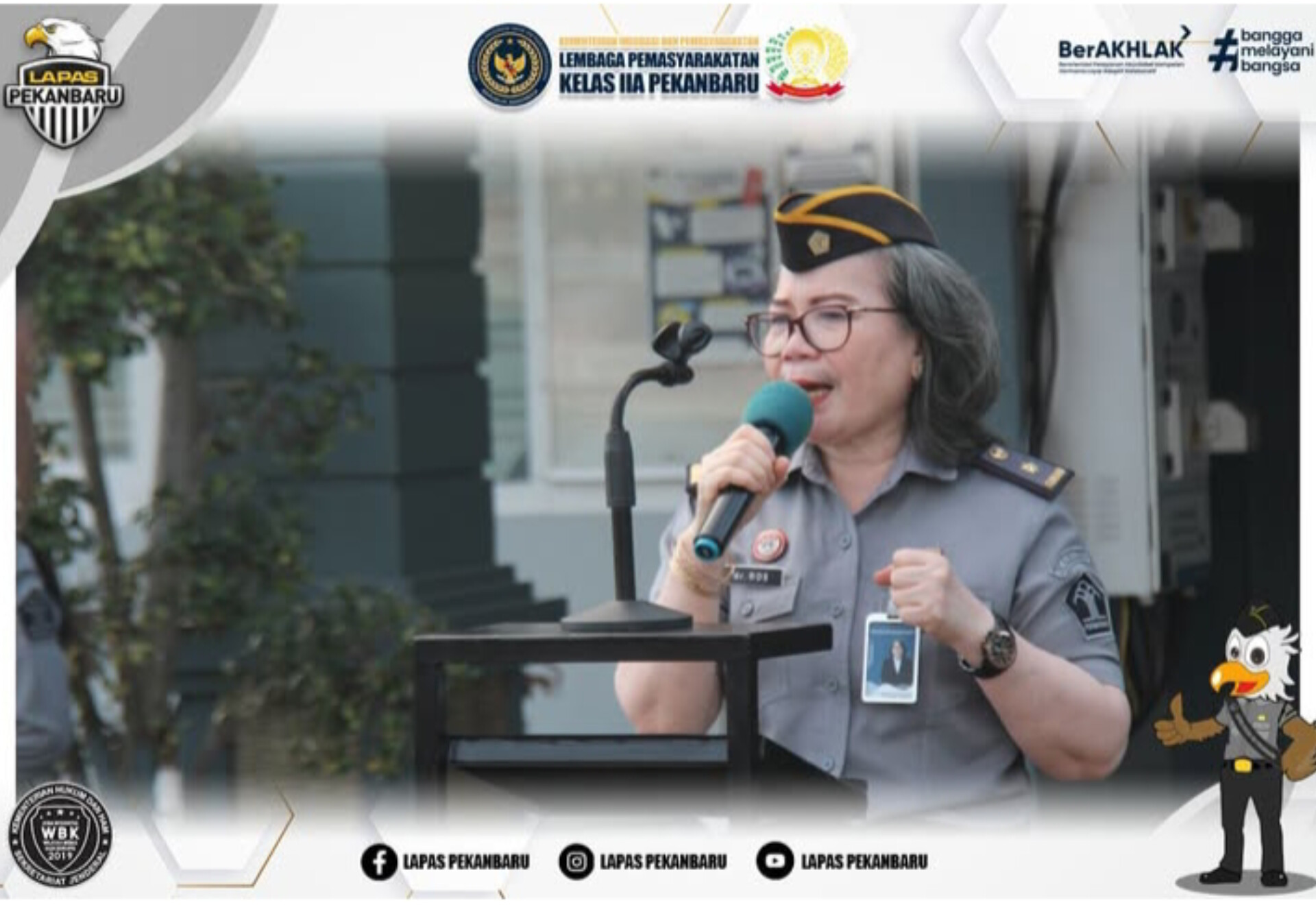 Penghormatan Memasuki Masa Purnabakti, Dokter Senior Lapas Pekanbaru Pimpin Apel Pagi