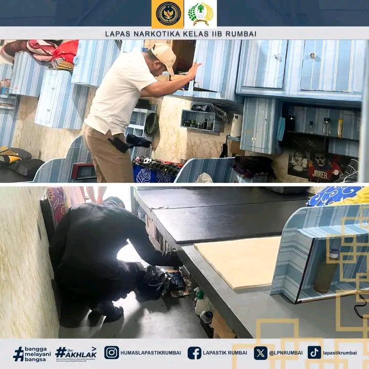 Lapas Narkotika Rumbai Kembali Laksanakan Razia Rutin Blok Hunian, Komitmen Dan Berantas Barang Terlarang