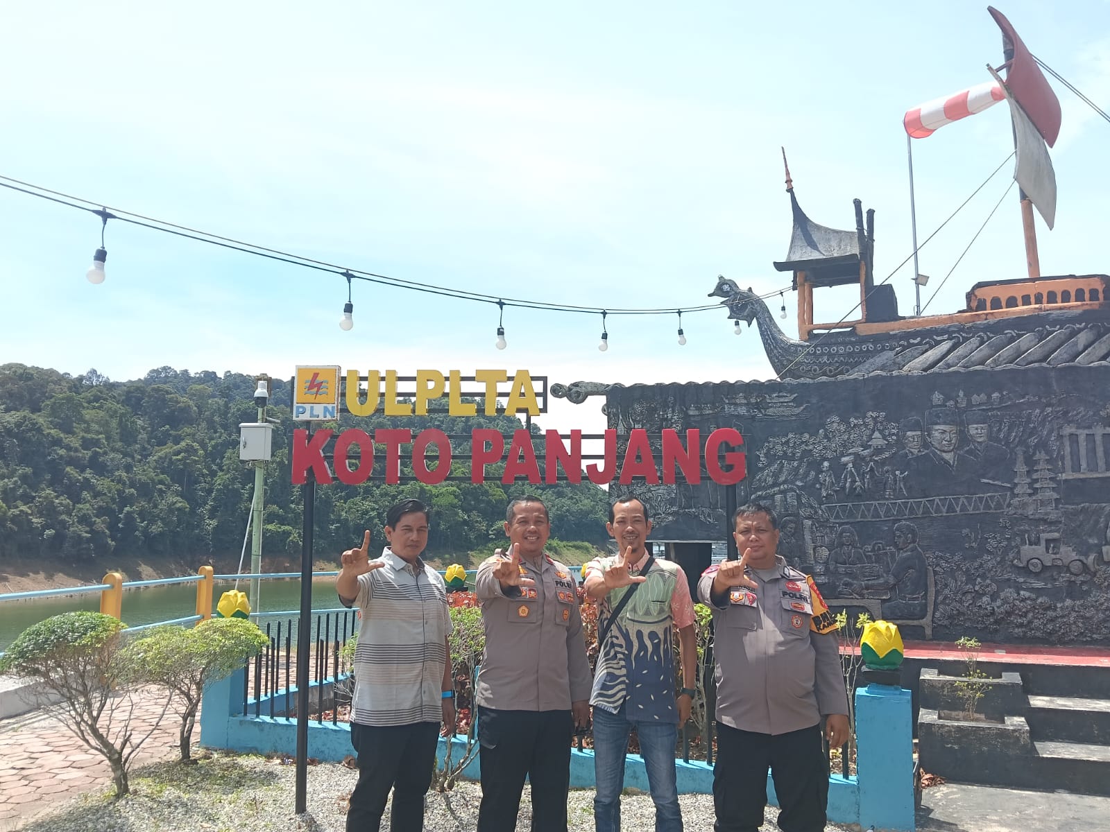 Kapolsek Bangkinang Barat Laksanakan Pulbaket dan Koordinasi dengan Pihak Manajemen PLTA Koto Panjang