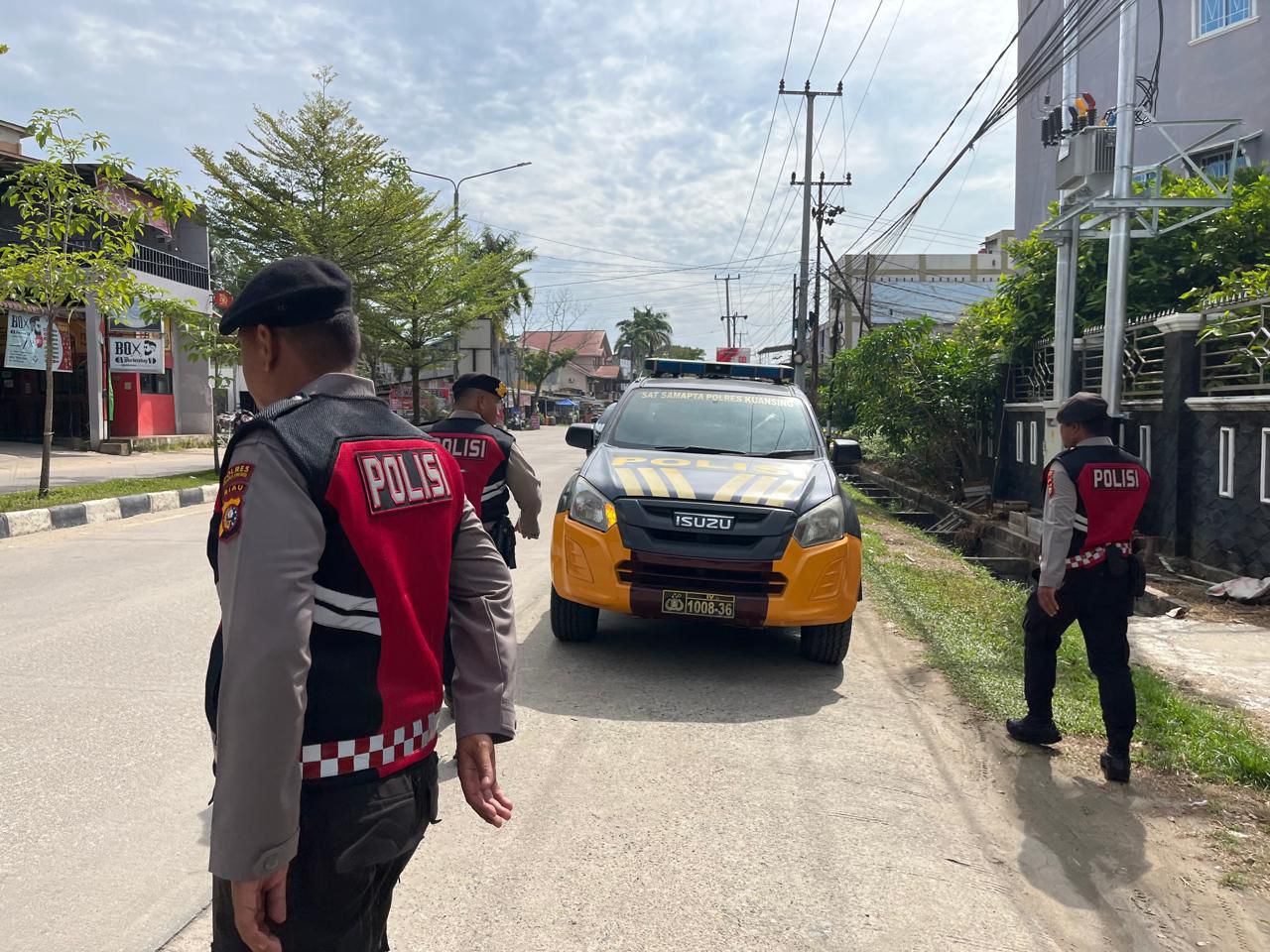 Sat Samapta Polres Kuantan Singingi Tingkatkan Patroli di Pusat Keramaian dan Objek Vital Kuantan Tengah