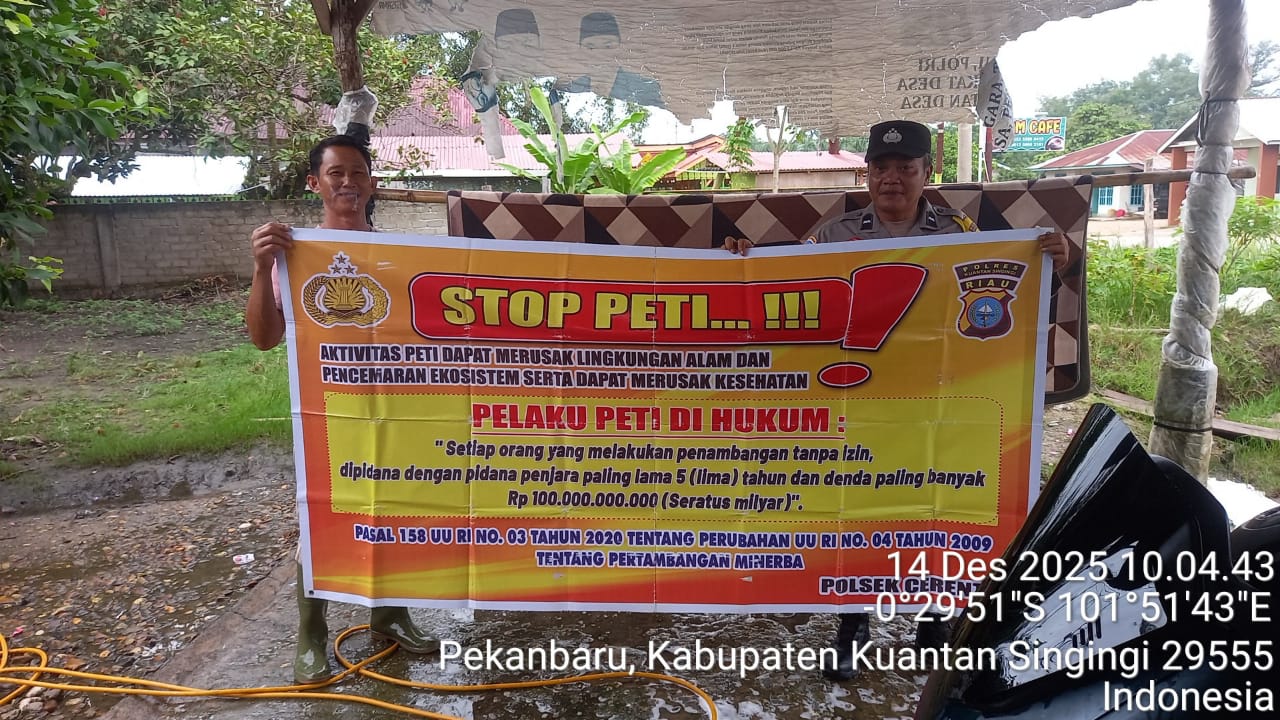 Kapolres Kuansing Tegaskan Larangan PETI, Jajaran Polsek Laksanakan Sosialisasi Serentak