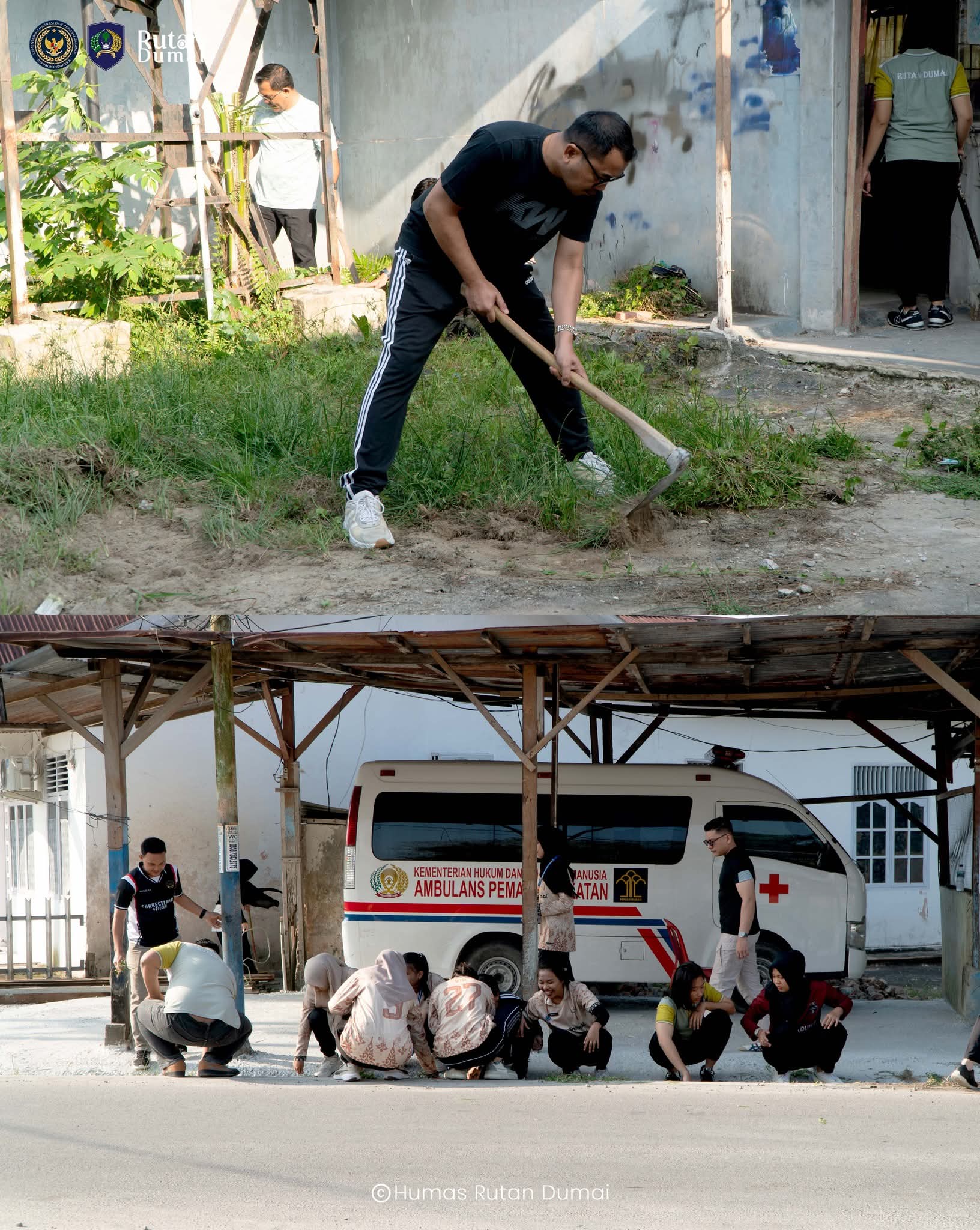Rutan Dumai Gelar Gotong Royong Di Lingkungan Sekitar Kantor