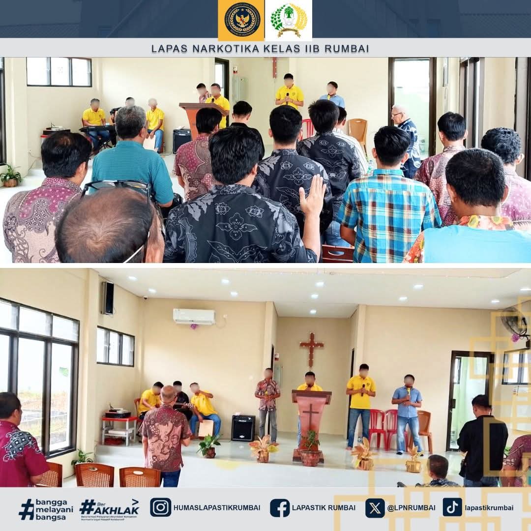 Teguhkan Iman Dan Bangun Harapan, Warga Binaan Lapas Ikuti Ibadah Gereja Dengan Penuh Sukacita