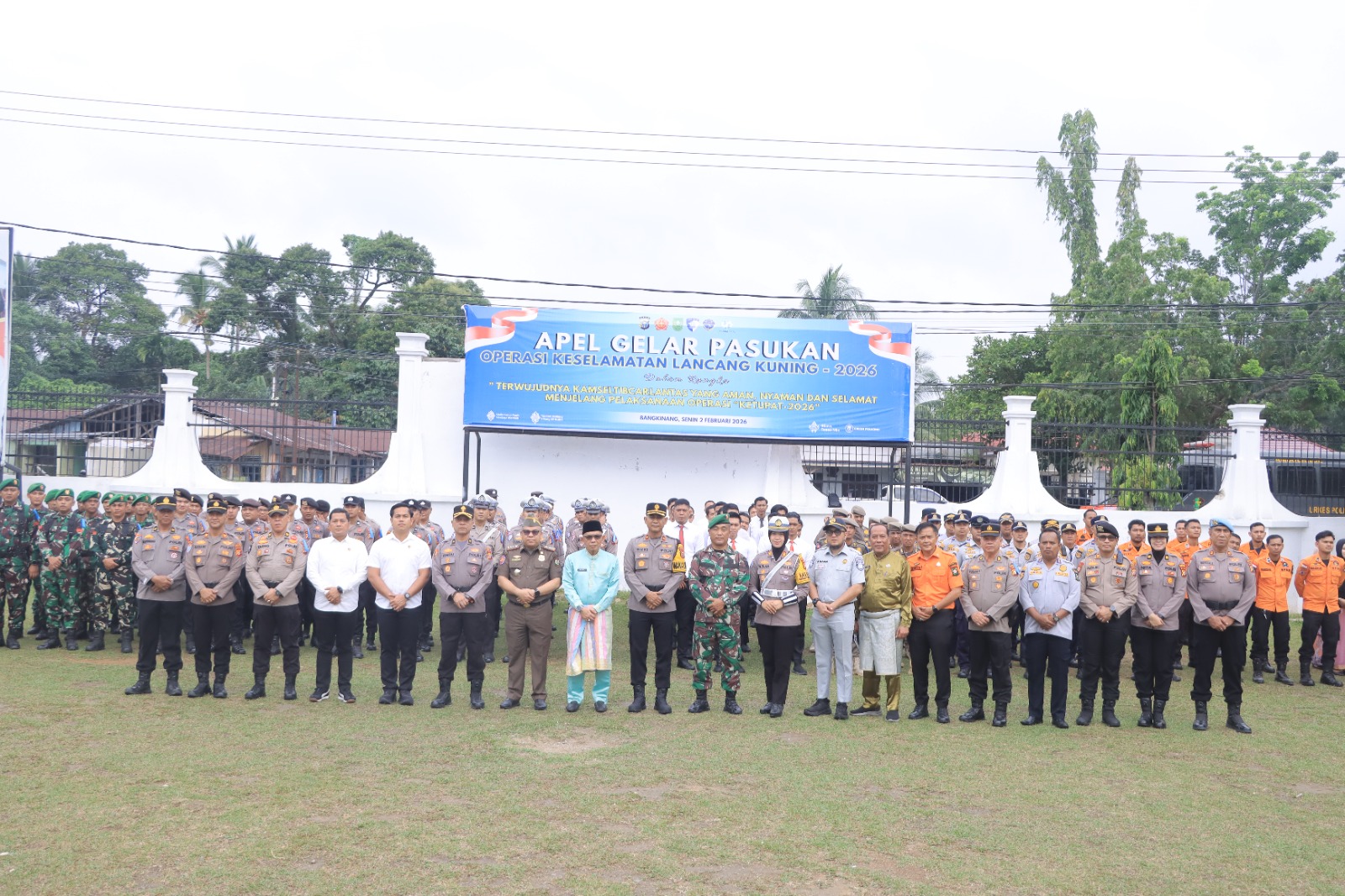 Polres Kampar Laksanakan Apel Gelar Pasukan Operasi Keselamatan Lancang Kuning 2026