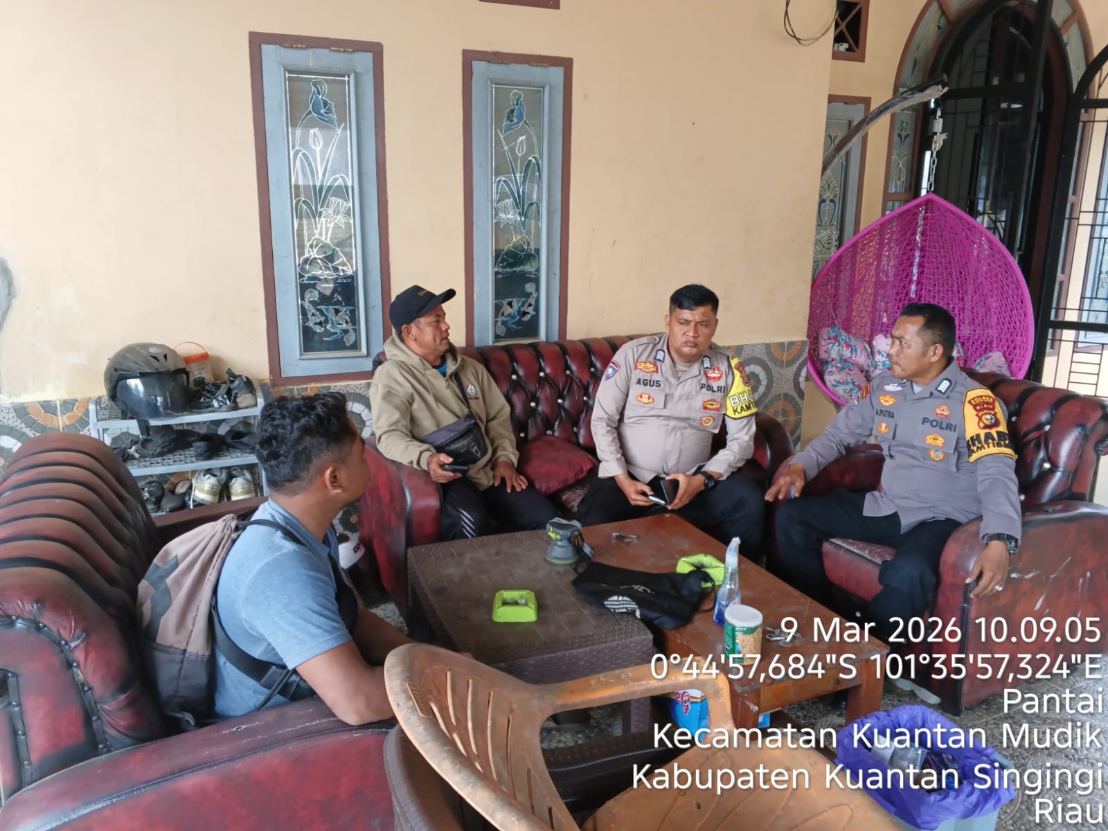 Polsek Kuantan Mudik Tindak Lanjuti Laporan Dugaan Narkoba Dari Call Center 110 Polri