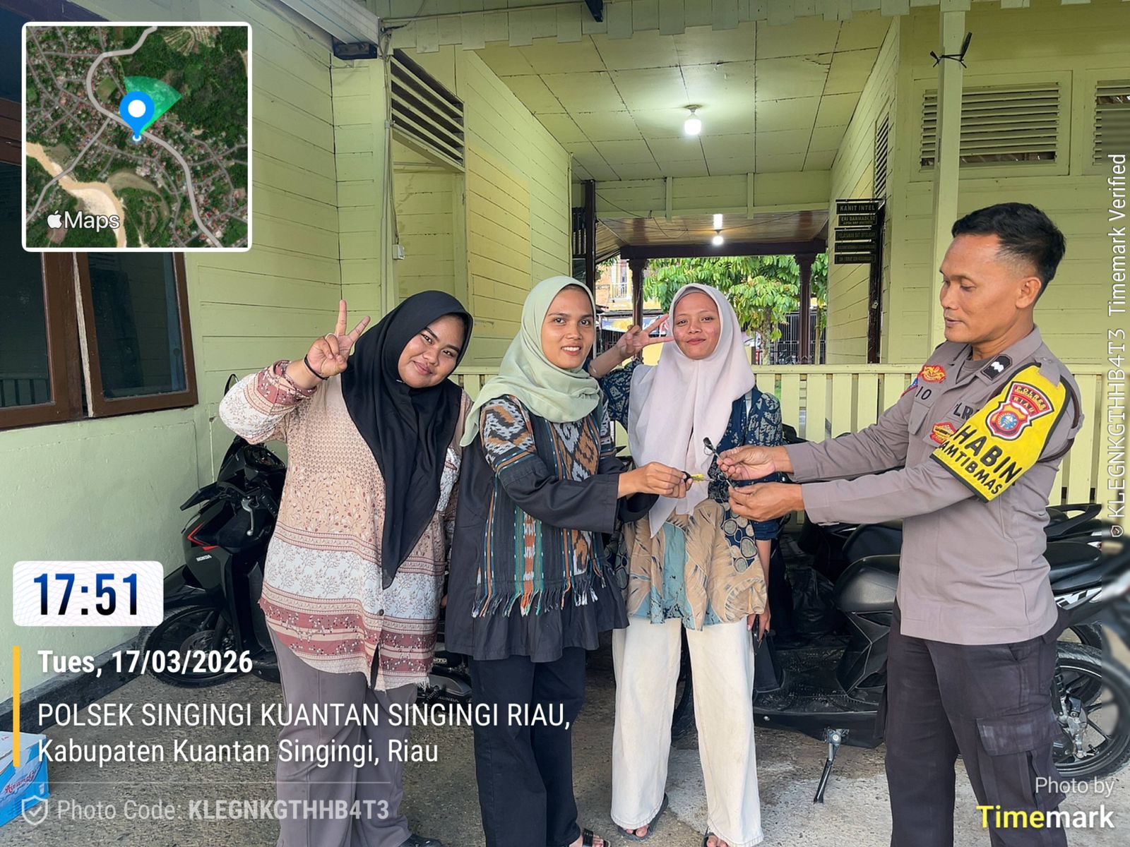 Polsek Singingi Buka Layanan Penitipan Kendaraan, Warga Mudik Lebaran Lebih Tenang