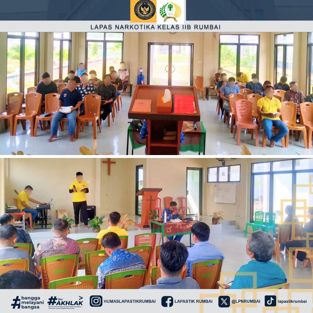 Tingkatkan Keimanan, WBP Kristen Lapas Narkotika Rumbai Laksanakan Ibadah Rutin