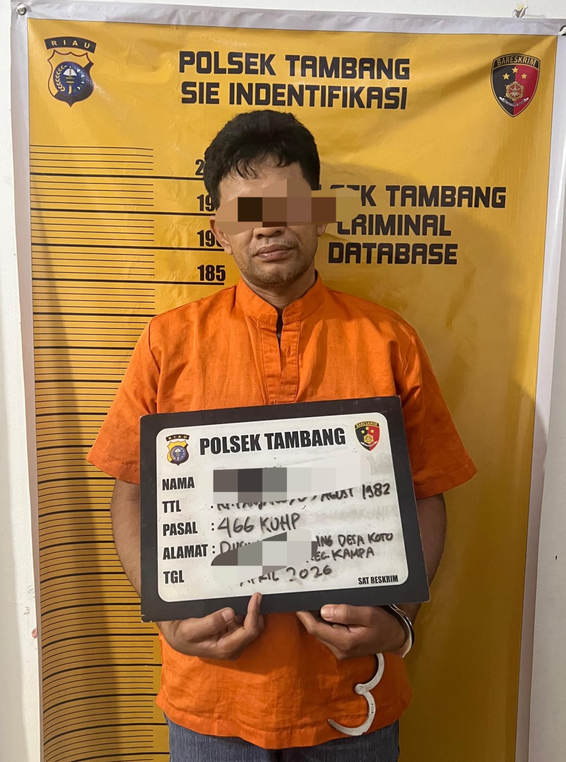 Polsek Tambang Tangkap Pelaku Penganiayaan Di Desa Koto Perambahan 