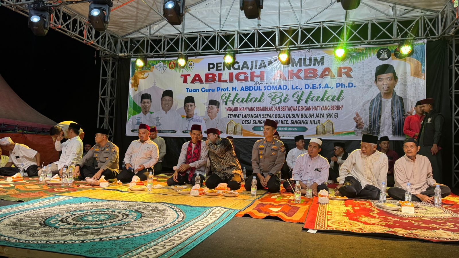 Kapolres Kuansing Hadiri Tablig Akbar, Pererat Silaturahmi Bersama Ribuan Warga Sungai Buluh