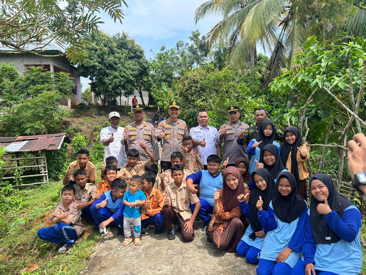 Kapolres Kuansing Hadiri Doa Bersama Dan Peletakan Batu Pertama Jembatan Merah Putih Di Pulau Kopung